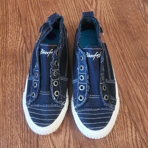 Blowfish Distressed Navy Blue Slip-On Shoes